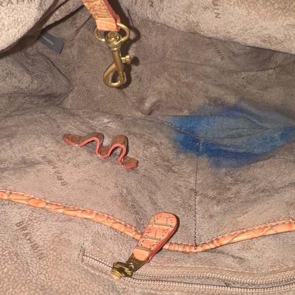 Brahmin Light Brown Croc-Embossed Tote - Picture 6 of 16